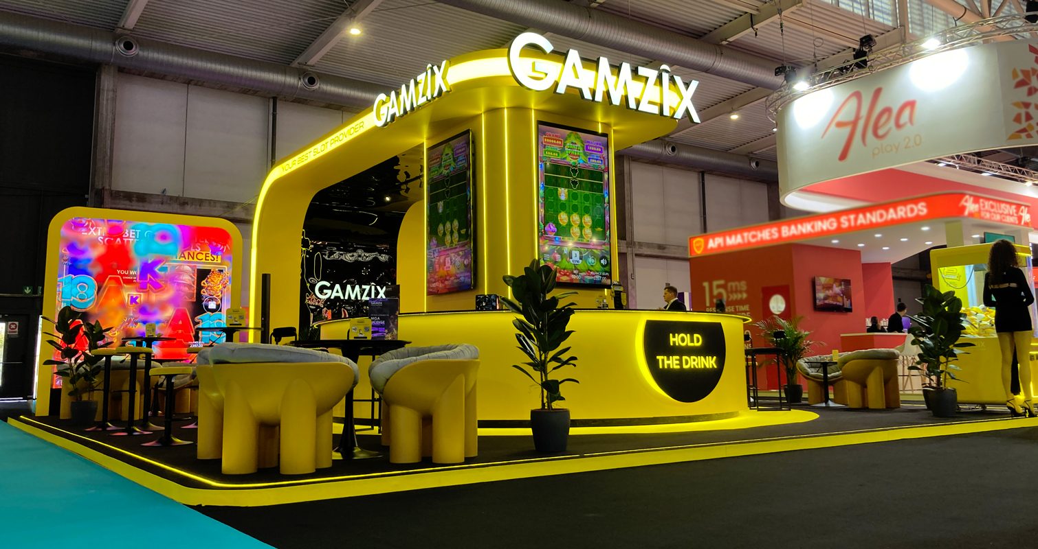 Gamzix exhibition stand built by SLY Production at ICE Barcelona